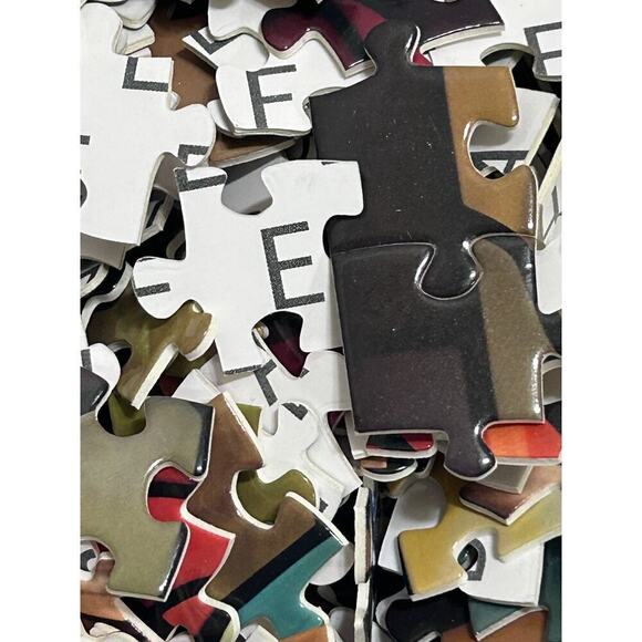 PICKFORU Stained Glass Bunny Jigsaw Puzzle 1000 Pieces Garden Flowers Colorful - Picture 7 of 9